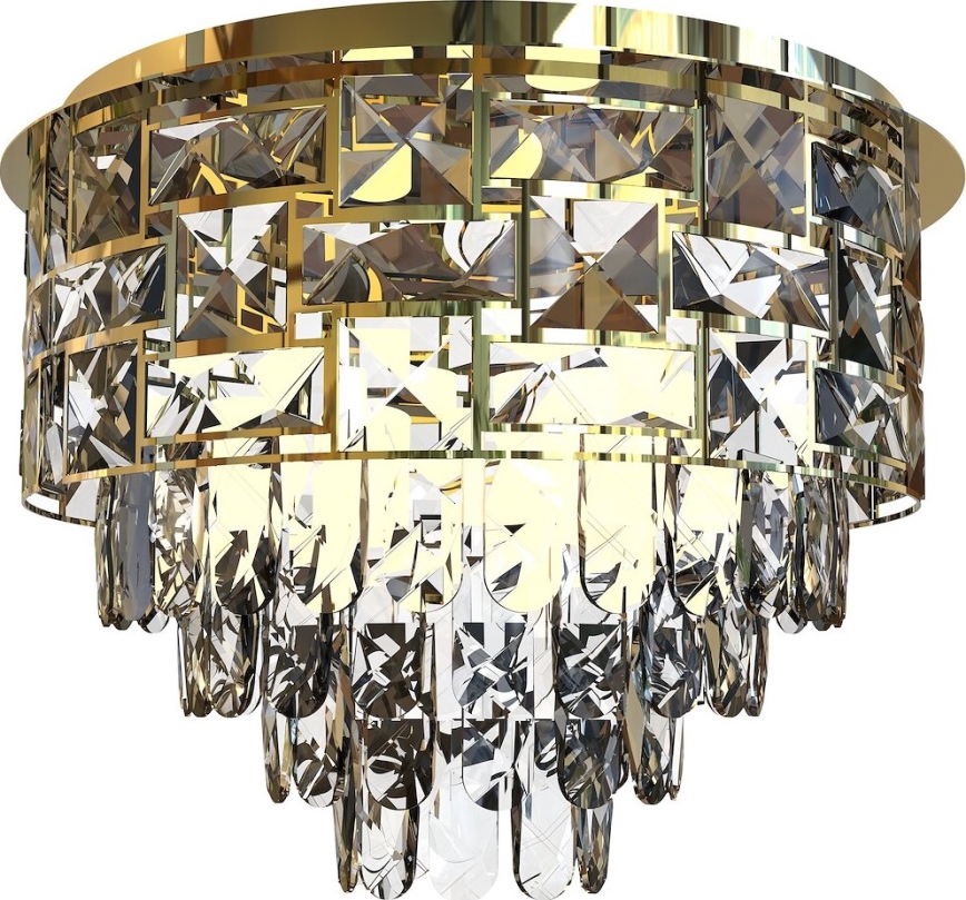 Lubinis šviestuvas LUXURIA 9xE14/40W/230V diametras 48 cm auksas