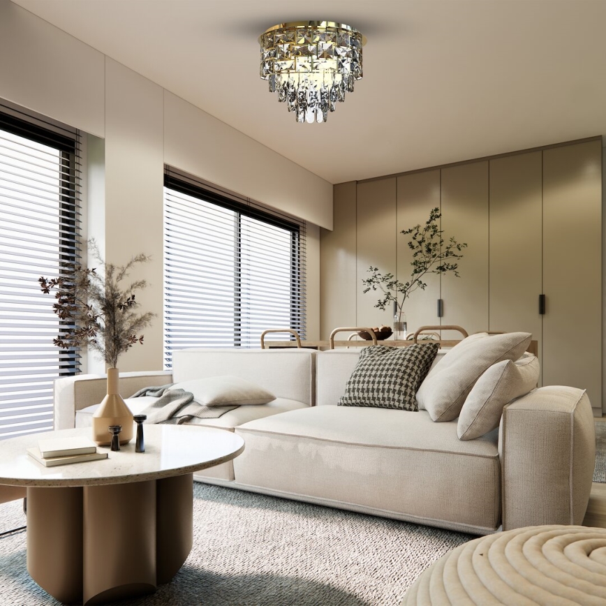 Lubinis šviestuvas LUXURIA 9xE14/40W/230V diametras 48 cm auksas