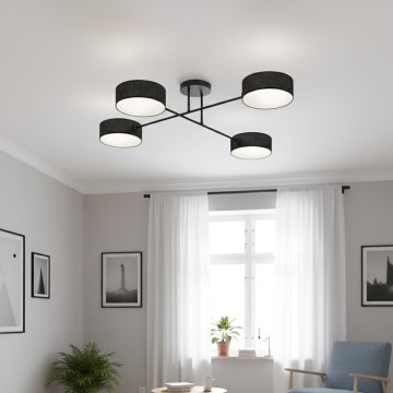 Lubinis šviestuvas MAGA 4xE14/10W/230V juodas