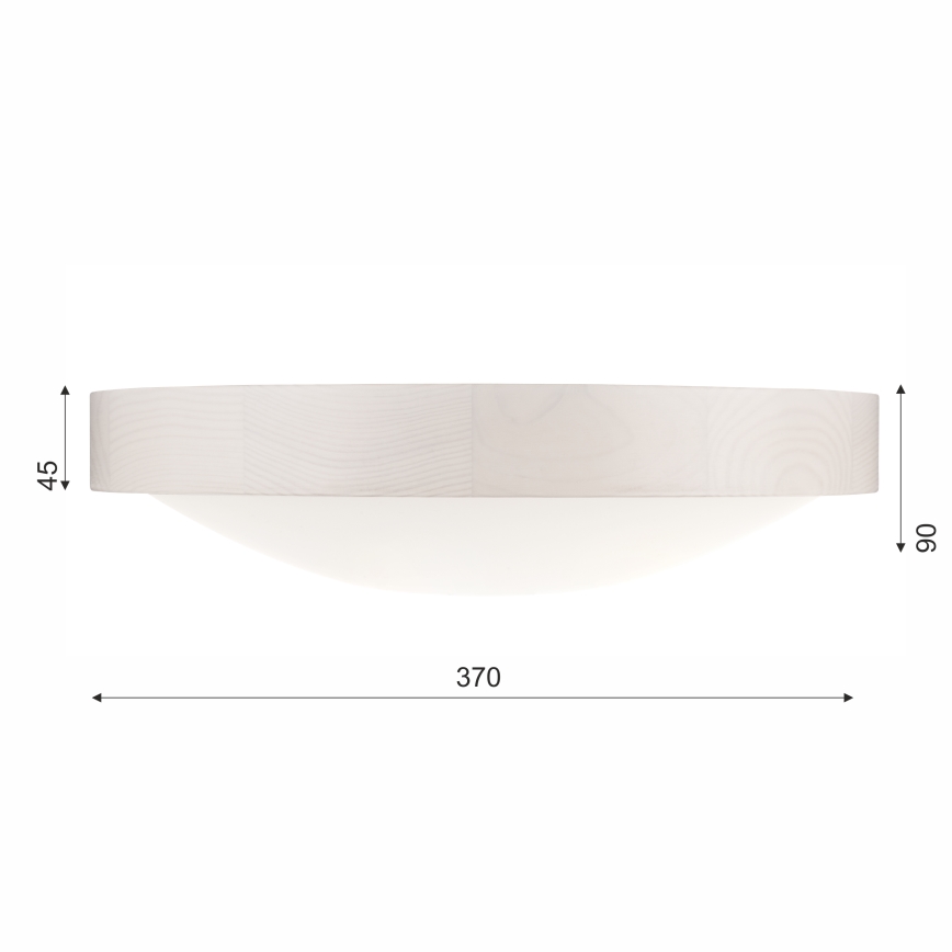 Lubinis šviestuvas MEDA 2xE27/60W/230V pušis - FSC sertifikuota