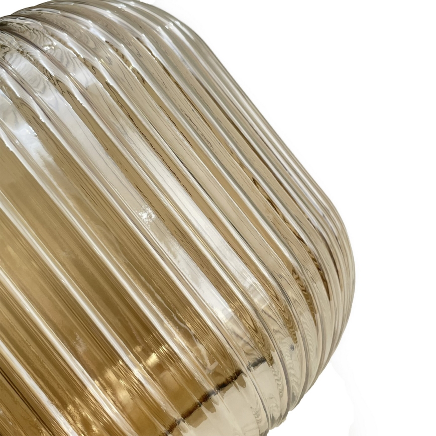 Lubinis šviestuvas MILOU WOOD 1xE27/15W/230V ąžuolas/rūkyta smėlinė, skersmuo 20 cm
