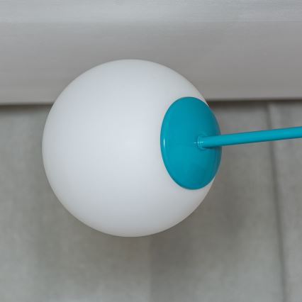 Lubinis šviestuvas MOON 2xE27/15W/230V turkio spalvos