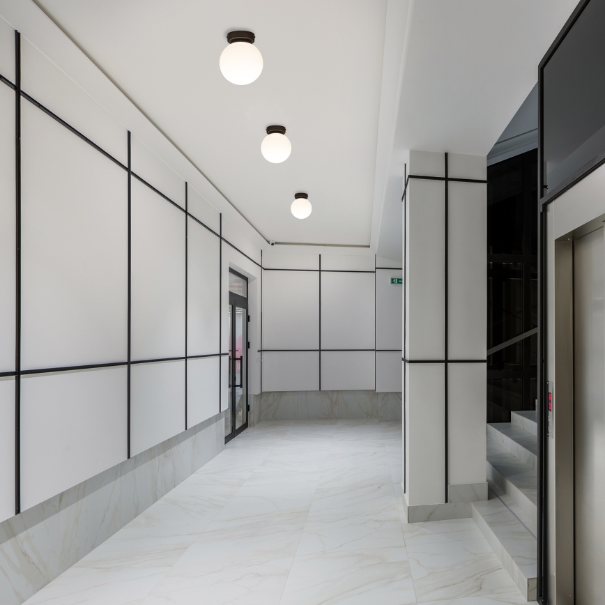 Lubinis šviestuvas MOONLIGHT 1xE27/15W/230V skersmuo 16 cm juodas