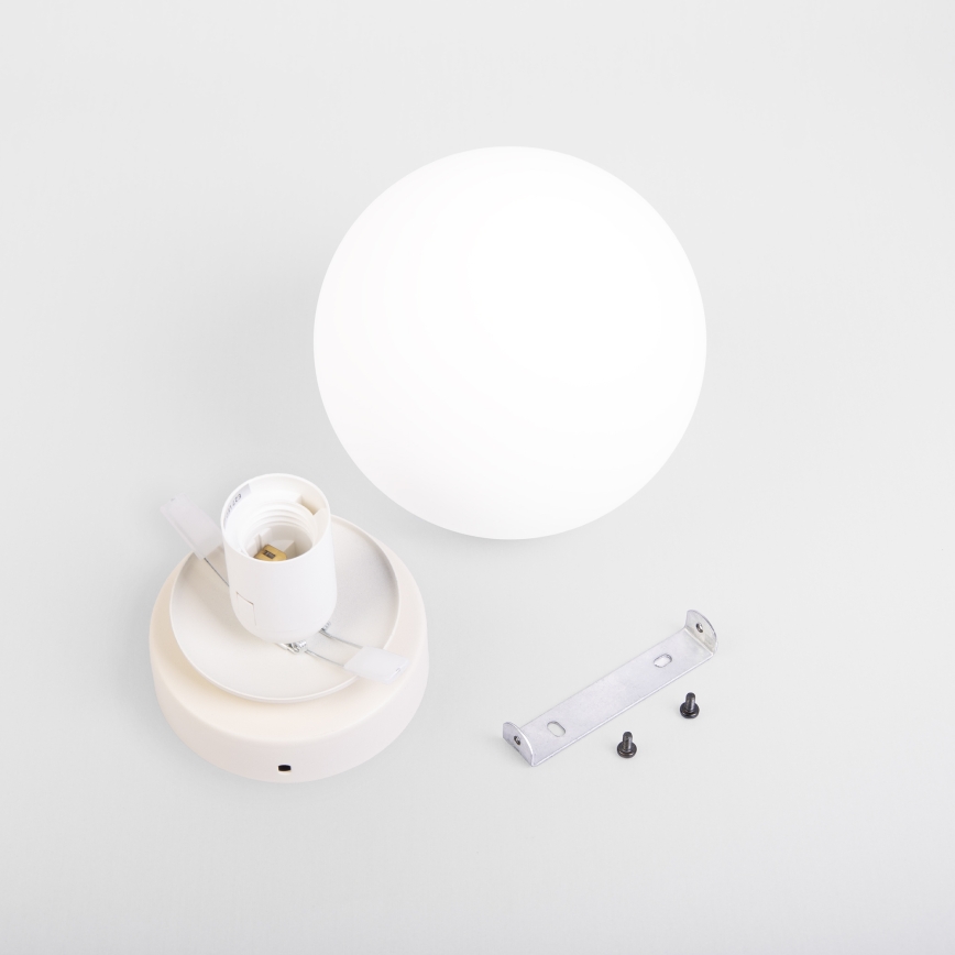 Lubinis šviestuvas MOONLIGHT 1xE27/15W/230V Ø 16 cm, kreminės spalvos