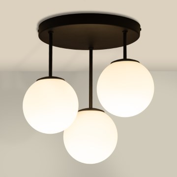 Lubinis šviestuvas MOONLIGHT 3xE27/15W/230V juodas