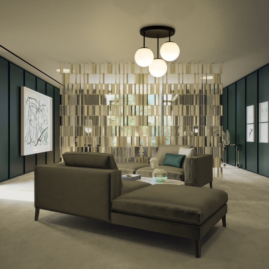 Lubinis šviestuvas MOONLIGHT 3xE27/15W/230V juodas