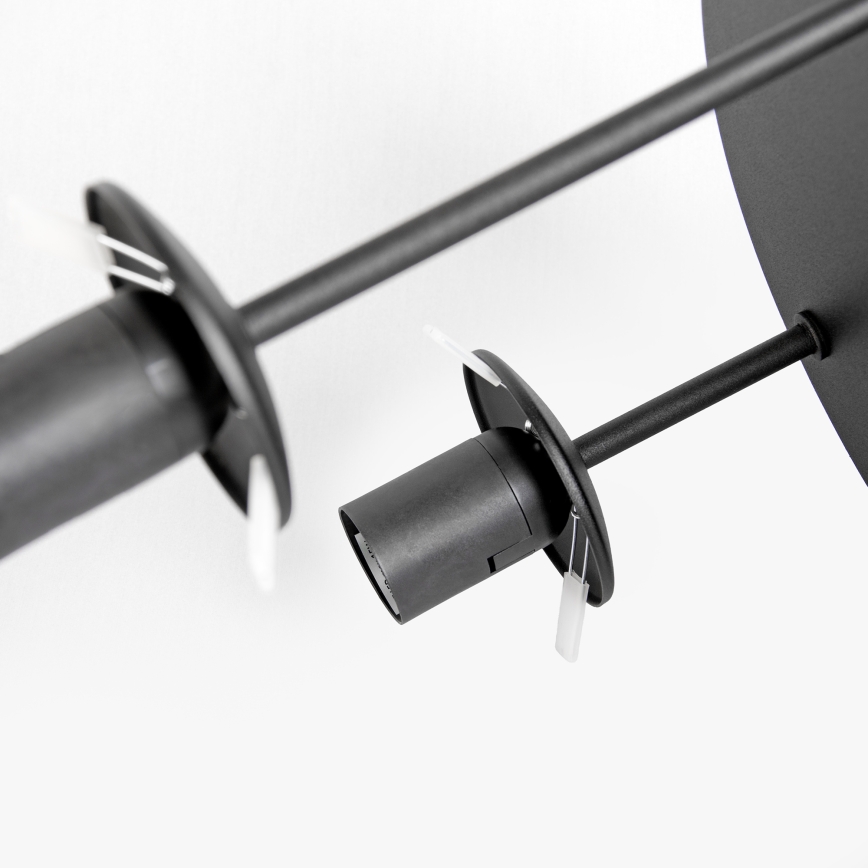 Lubinis šviestuvas MOONLIGHT 3xE27/15W/230V juodas