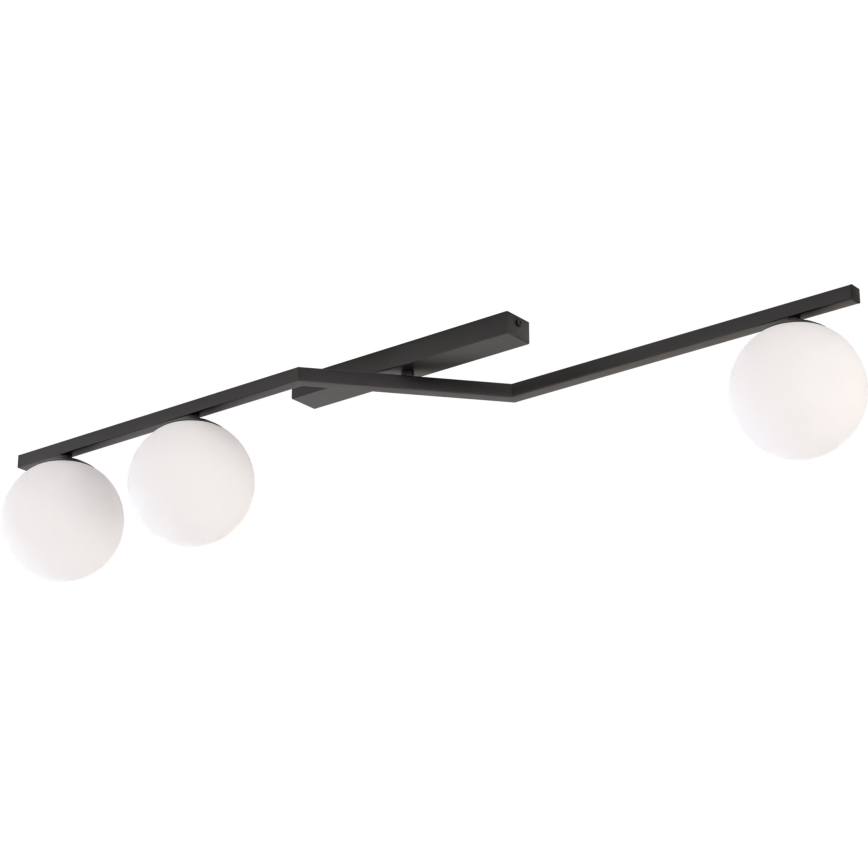 Lubinis šviestuvas NATON 3xE14/10W/230V juoda/balta