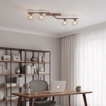 Lubinis šviestuvas NATON 4xE14/10W/230V smėlinė/dūminė smėlinė
