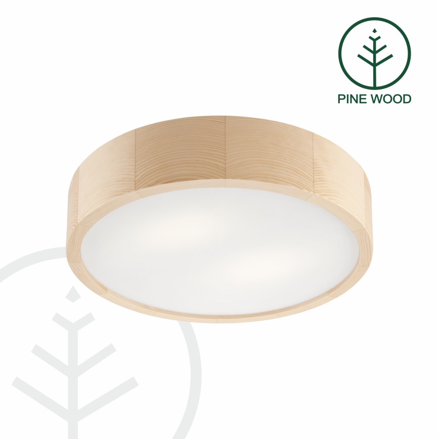 Lubinis šviestuvas NATURAL 2xE27/60W/230V ? 37 cm pušis