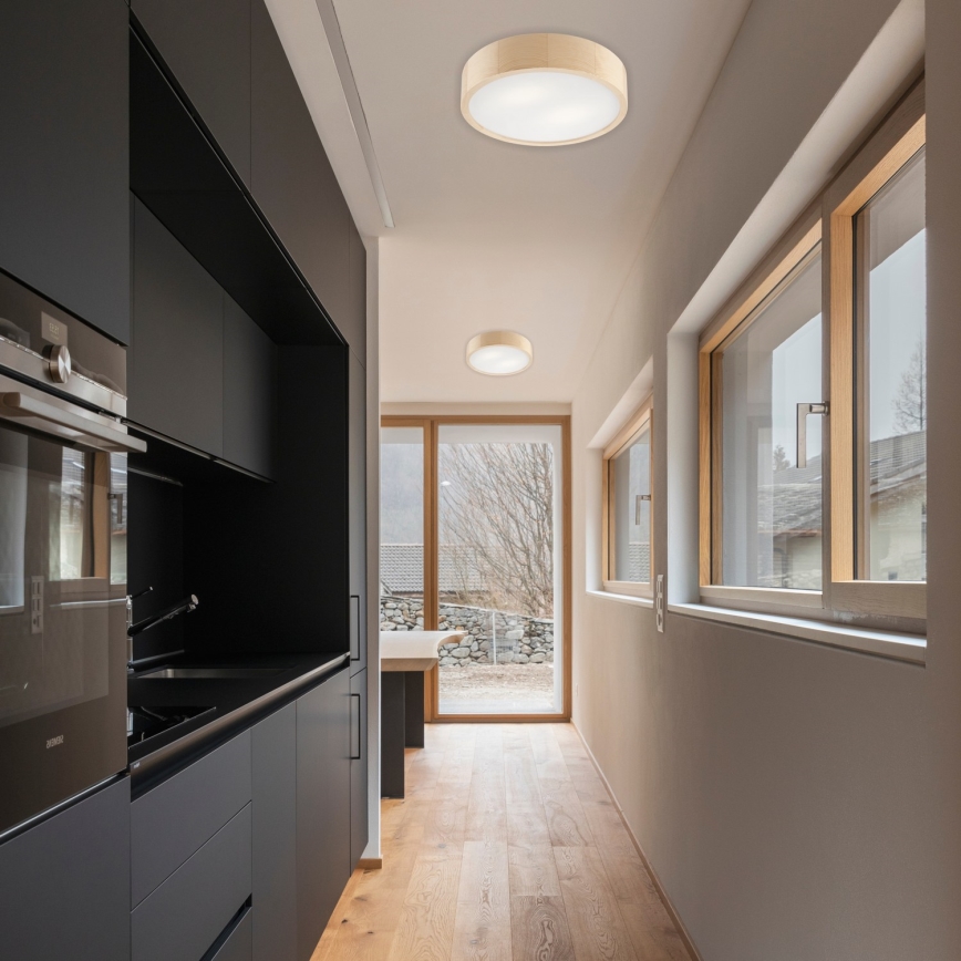 Lubinis šviestuvas NATURAL 2xE27/60W/230V, skersmuo 37,5 cm, pagamintas iš pušies