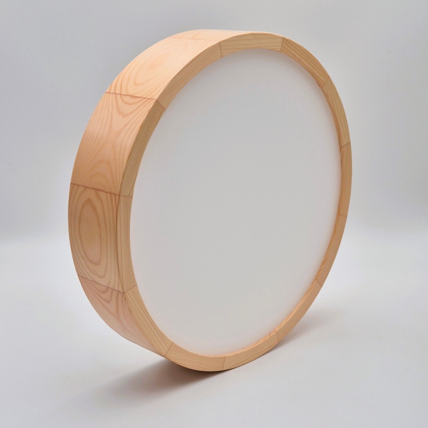 Lubinis šviestuvas NATURAL 2xE27/60W/230V, skersmuo 37,5 cm, pagamintas iš pušies