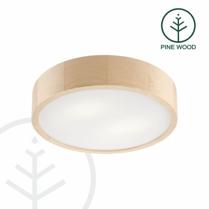 Lubinis šviestuvas NATURAL 2xE27/60W/230V ø 37 cm pušis