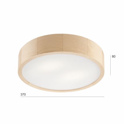 Lubinis šviestuvas NATURAL 2xE27/60W/230V ø 37 cm pušis
