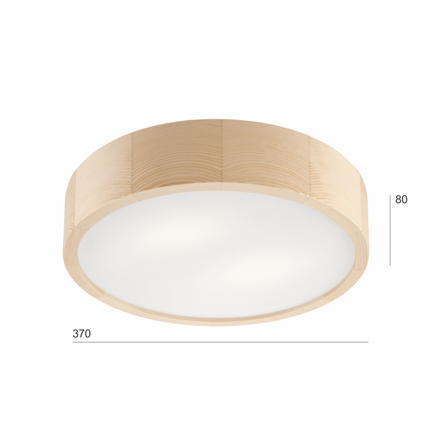 Lubinis šviestuvas NATURAL 2xE27/60W/230V ø 37 cm pušis