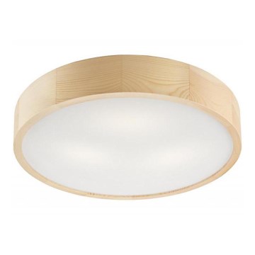 Lubinis šviestuvas NATURAL 3xE27/60W/230V, skersmuo 47,5 cm, pušies mediena