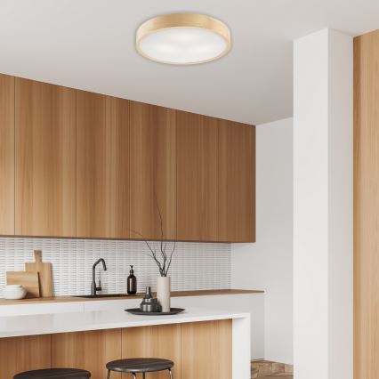 Lubinis šviestuvas NATURAL 3xE27/60W/230V ø 47 cm pušis - FSC sertifikuota