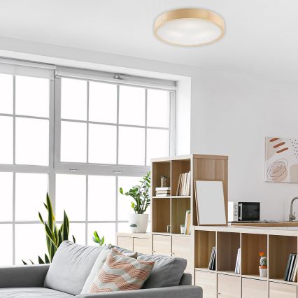 Lubinis šviestuvas NATURAL 3xE27/60W/230V ø 47 cm pušis - FSC sertifikuota