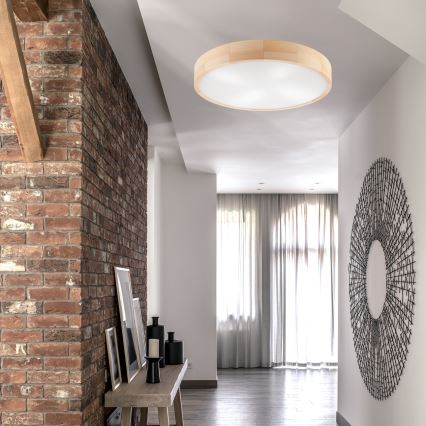 Lubinis šviestuvas NATURAL 4xE27/60W/230V ø 57,5 cm pušis