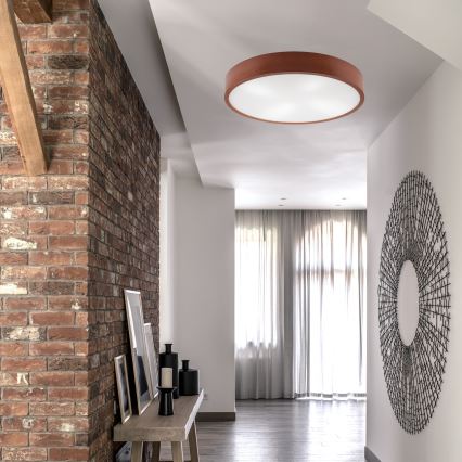 Lubinis šviestuvas NATURAL 4xE27/60W/230V ø 57,5 cm pušis/ruda