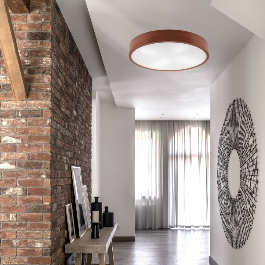 Lubinis šviestuvas NATURAL 4xE27/60W/230V ø 57,5 cm pušis/ruda
