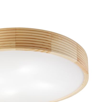 Lubinis šviestuvas NATURAL MODERN 4xE27/15W/230V skersmuo 58 cm, iš pušies