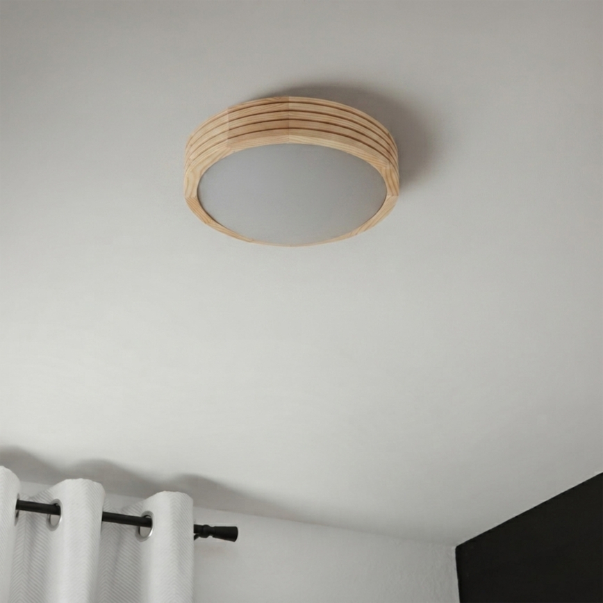Lubinis šviestuvas NATURAL MODERN SLIM 1xE27/15W/230V, skersmuo 27,5 cm, iš pušies
