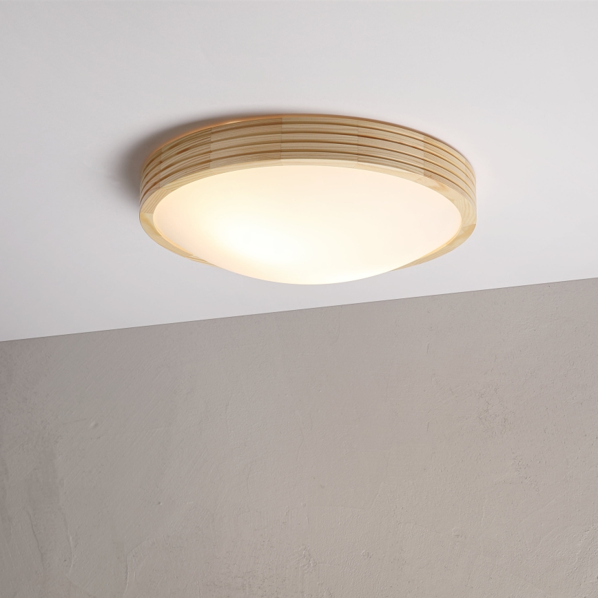 Lubinis šviestuvas NATURAL MODERN SLIM 2xE27/15W/230V, skersmuo 37,5 cm, iš pušies