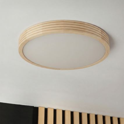 Lubinis šviestuvas NATURAL MODERN SLIM 2xE27/15W/230V, skersmuo 37,5 cm, iš pušies