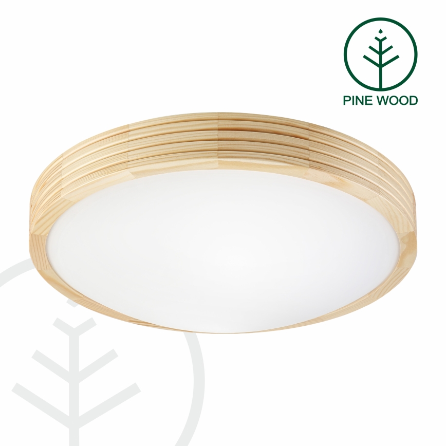 Lubinis šviestuvas NATURAL MODERN SLIM 2xE27/15W/230V, skersmuo 37,5 cm, iš pušies