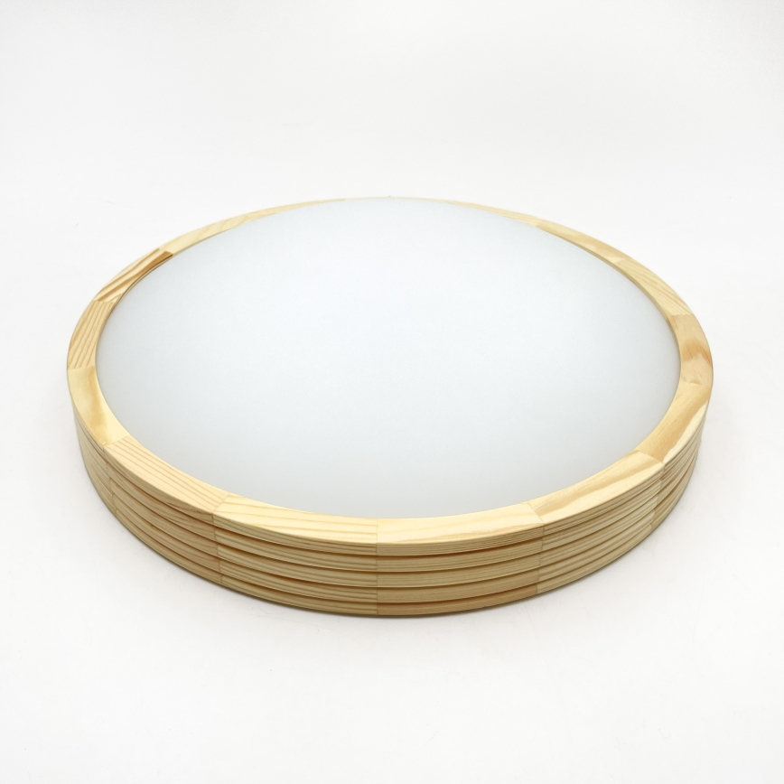 Lubinis šviestuvas NATURAL MODERN SLIM 2xE27/15W/230V, skersmuo 37,5 cm, iš pušies