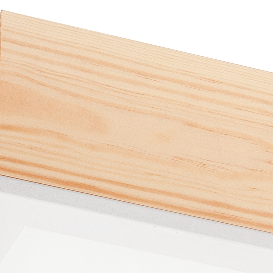 Lubinis šviestuvas NATURAL SQUARE 2xE27/15W/230V 31x31 cm pušis/balta