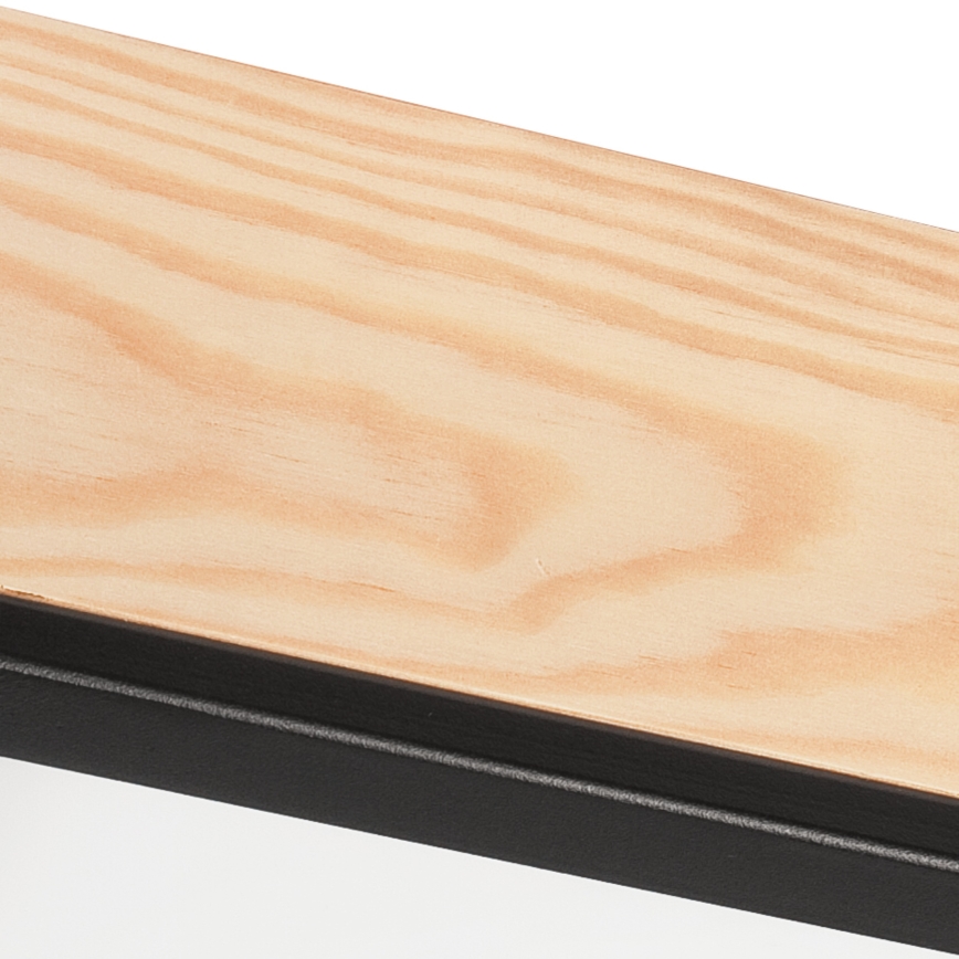 Lubinis šviestuvas NATURAL SQUARE 2xE27/15W/230V 31x31 cm pušis/juoda