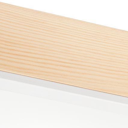 Lubinis šviestuvas NATURAL SQUARE 4xE27/15W/230V 39x39 cm pušis/balta