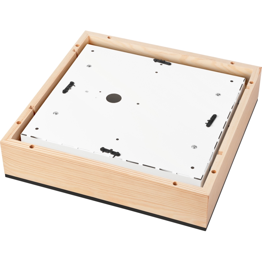 Lubinis šviestuvas NATURAL SQUARE 4xE27/15W/230V 39x39 cm pušis/juoda