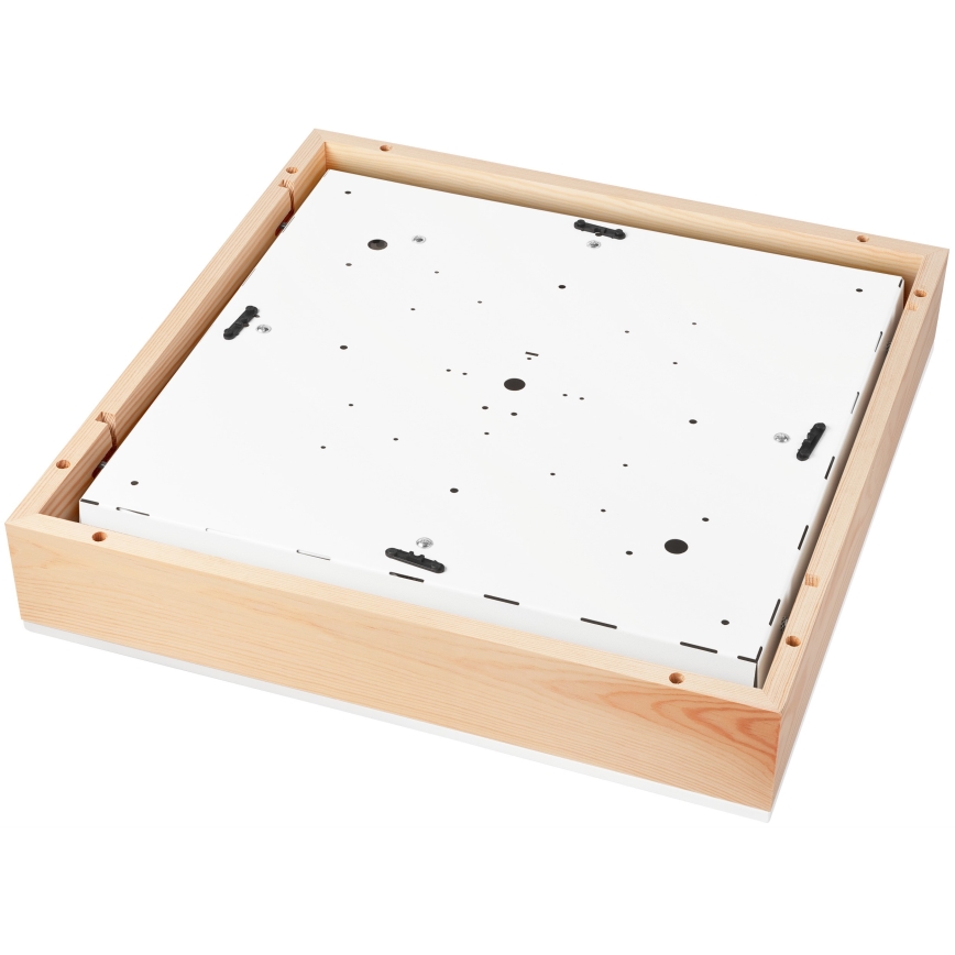 Lubinis šviestuvas NATURAL SQUARE 4xE27/15W/230V 48x48 cm pušis/balta