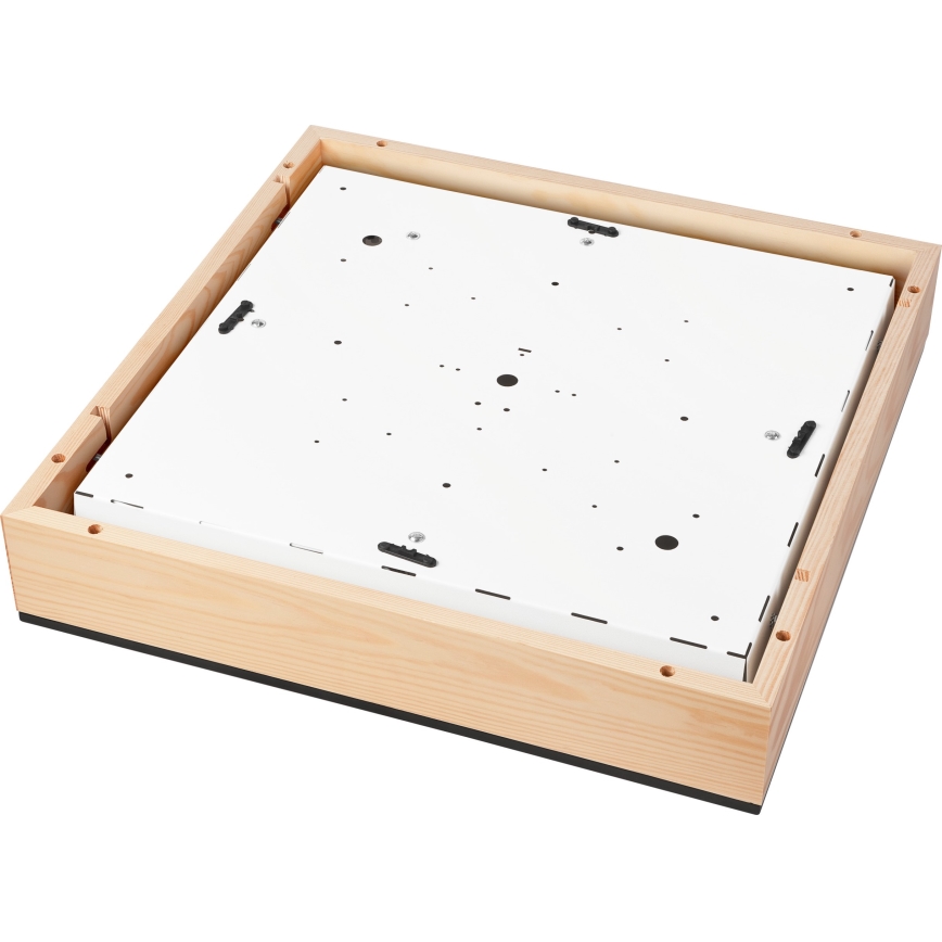 Lubinis šviestuvas NATURAL SQUARE 4xE27/15W/230V 48x48 cm pušis/juoda