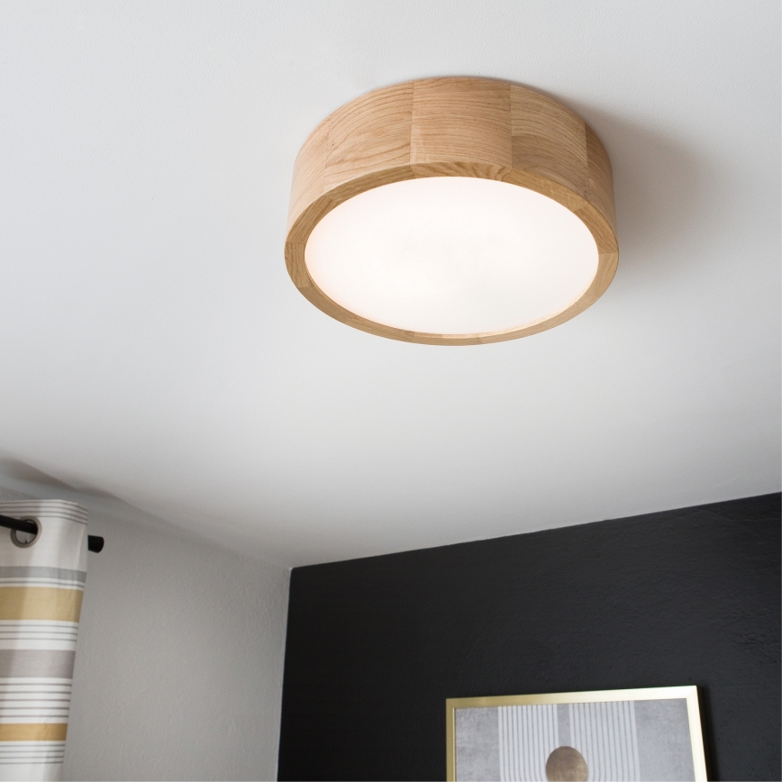 Lubinis šviestuvas OAK 1xE27/60W/230V, ąžuolas, skersmuo 27,5 cm