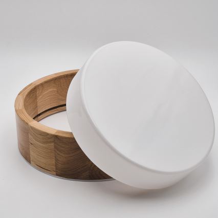 Lubinis vonios šviestuvas OAK 2xE27/15W/230V IP54 ąžuolas, skersmuo 27 cm