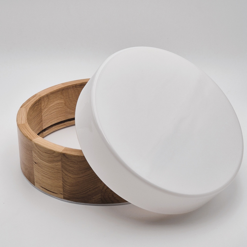 Lubinis vonios šviestuvas OAK 2xE27/15W/230V IP54 ąžuolas, skersmuo 27 cm