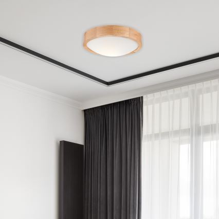 Lubinis šviestuvas OAK SLIM 1xE27/60W/230V ąžuolas ø 27 cm