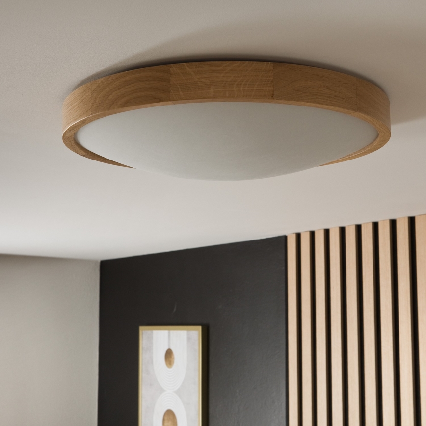 Lubinis šviestuvas OAK SLIM 3×E27/60W/230V Ąžuolas ø 47 cm