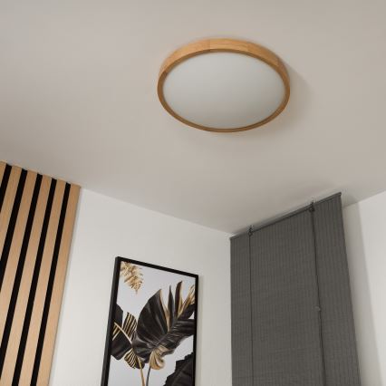 Lubinis šviestuvas OAK SLIM 3×E27/60W/230V Ąžuolas ø 47 cm
