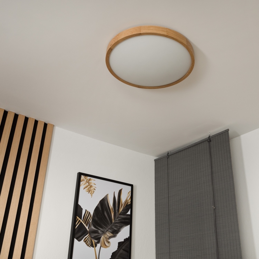 Lubinis šviestuvas OAK SLIM 3×E27/60W/230V Ąžuolas ø 47 cm