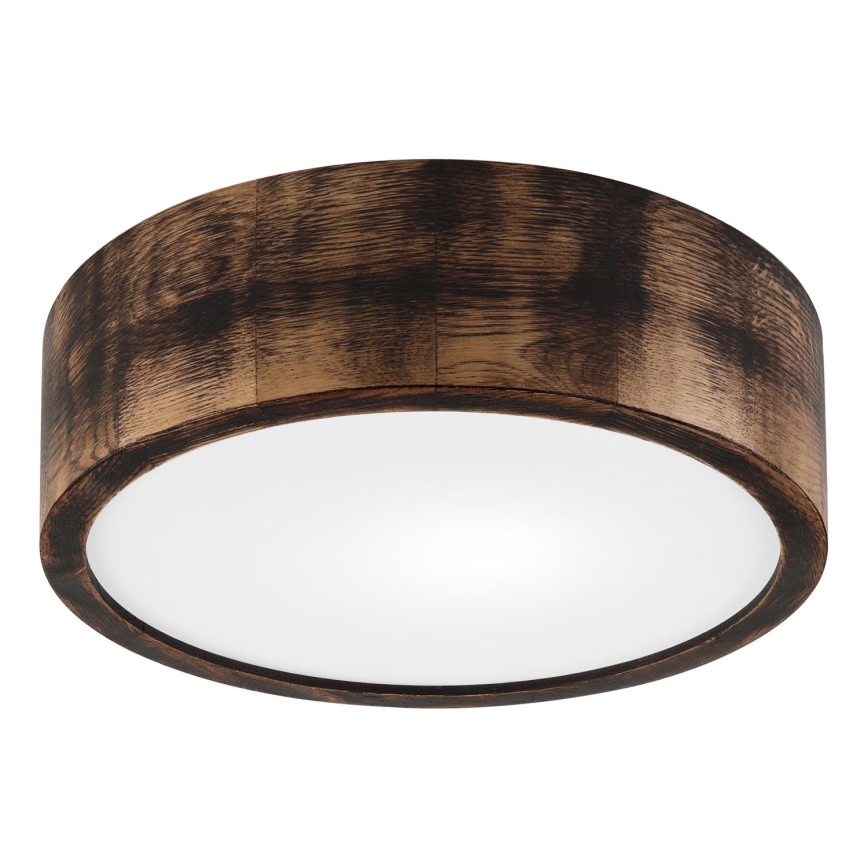 Lubinis šviestuvas OAK SMOKY 1xE27/15W/230V ø 27,5 cm ąžuolas/tamsiai ruda