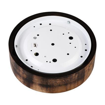 Lubinis šviestuvas OAK SMOKY 1xE27/15W/230V ø 27,5 cm ąžuolas/tamsiai ruda