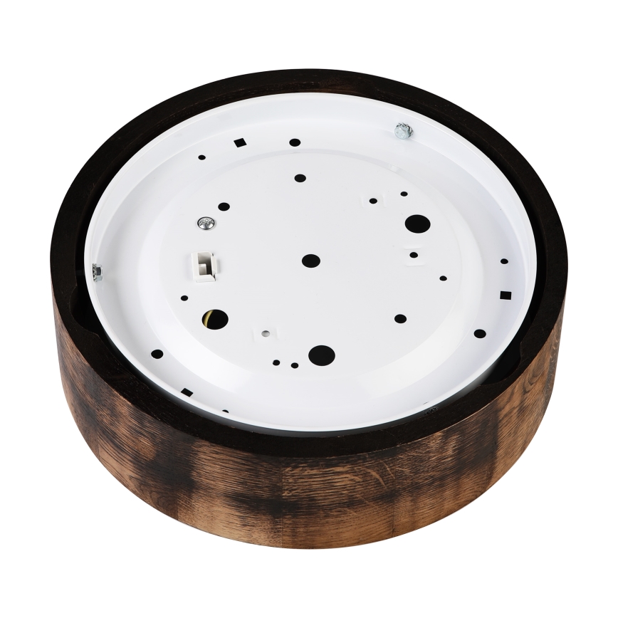 Lubinis šviestuvas OAK SMOKY 1xE27/15W/230V ø 27,5 cm ąžuolas/tamsiai ruda