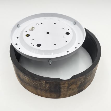 Lubinis šviestuvas OAK SMOKY 1xE27/15W/230V ø 27,5 cm ąžuolas/tamsiai ruda