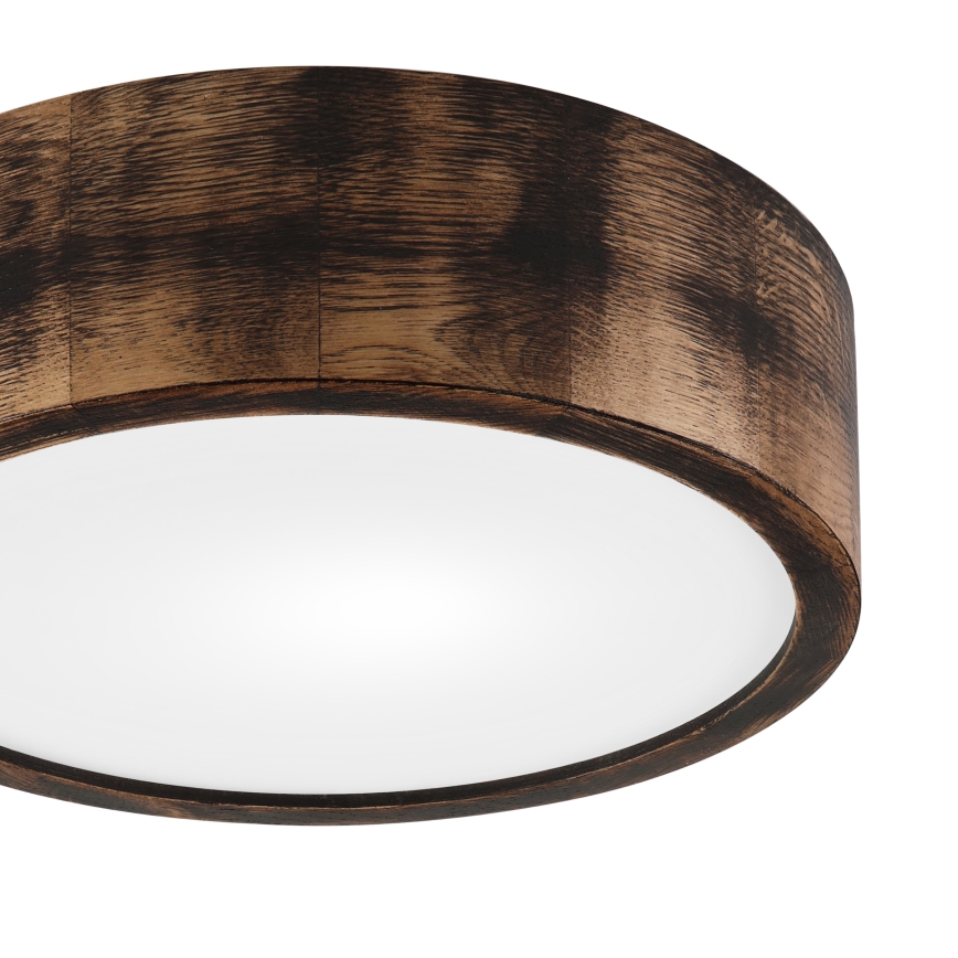 Lubinis šviestuvas OAK SMOKY 1xE27/15W/230V ø 27,5 cm ąžuolas/tamsiai ruda