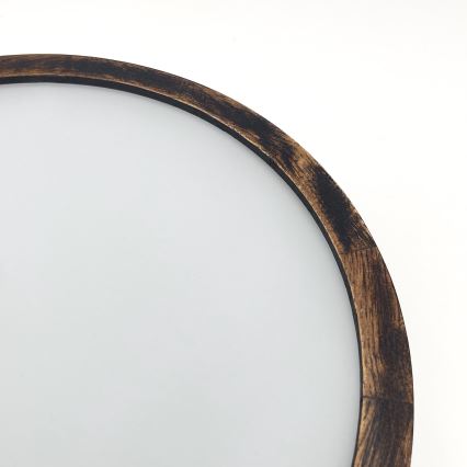 Lubinis šviestuvas OAK SMOKY 1xE27/15W/230V ø 27,5 cm ąžuolas/tamsiai ruda